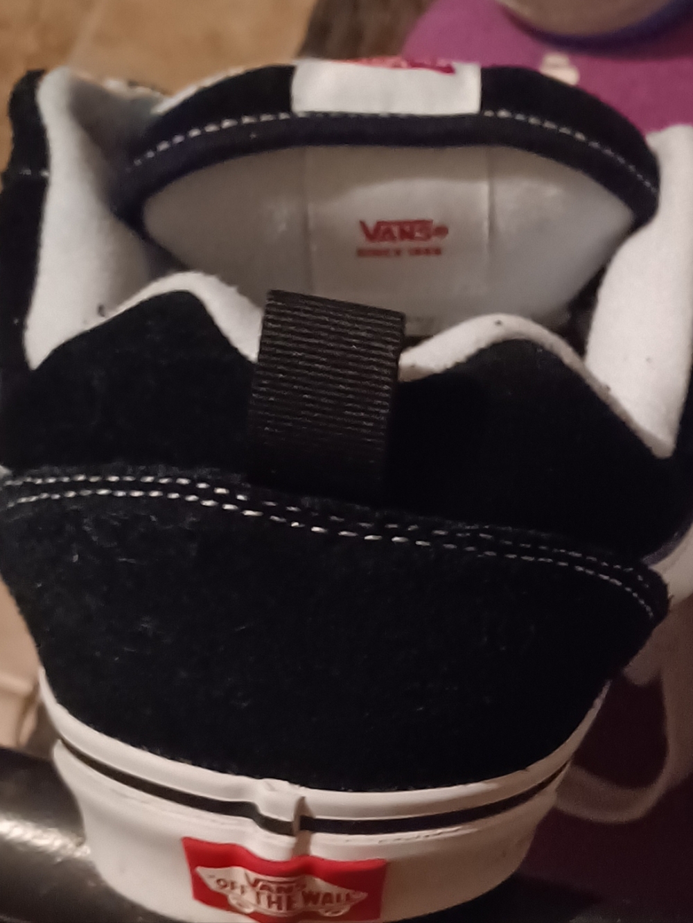 -- Vans Black and White Old Skool Low-Top Sneakers - Picture 6 of 11